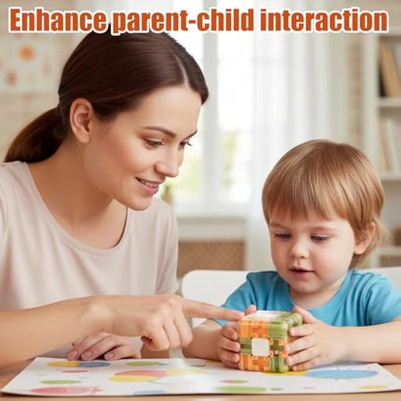 مكعب متاهة بازل ثلاثي الابعاد، متاهة جاذبية للاطفال من سن 14 سنة فما فوق والكبار، لعبة تحفيز الدماغ الممتعة لتحسين الوعي المكاني والمهارات المعرفية، لعبة تعليمية برتقالية لتطوير التفكير المنطقي - Image 3